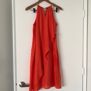 Thalia orange chain dress